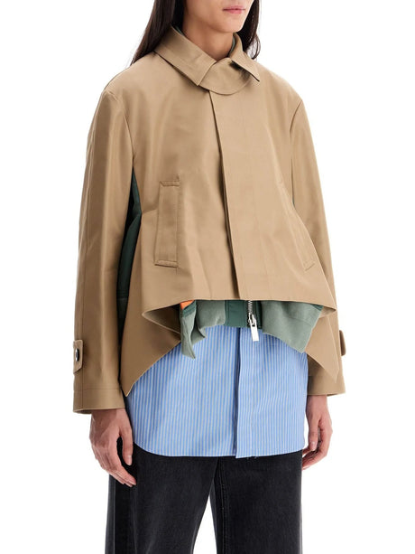 Gabardine Jacket With Inserts