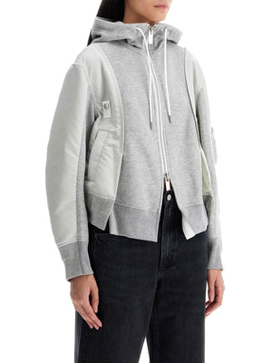 Hybrid Sweatshirt With Zip And Hood