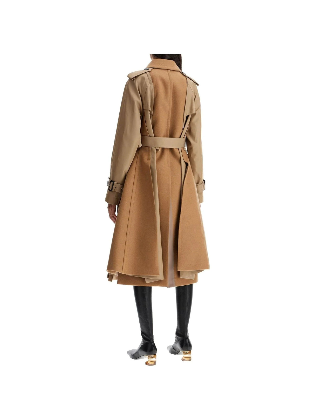 Hybrid Gabardine Wool Coat-SACAI-JOHN JULIA