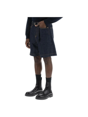 Belted Denim Shorts-SACAI-JOHN JULIA