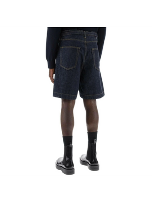 Belted Denim Shorts-SACAI-JOHN JULIA