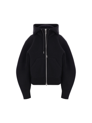 Jersey Full-Zip Hoodie-SACAI-JOHN JULIA