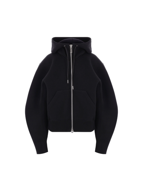 Jersey Full-zip Hoodie-SACAI-JOHN JULIA