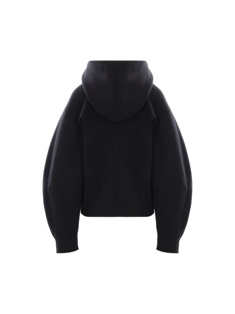 Jersey Full-zip Hoodie-SACAI-JOHN JULIA