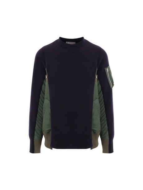 Jersey Nylon Sweatshirt-SACAI-JOHN JULIA