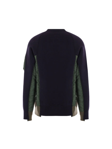 Jersey Nylon Sweatshirt-SACAI-JOHN JULIA