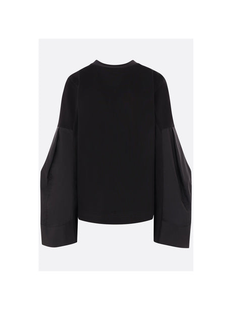 Jersey Poplin T-shirt-SACAI-JOHN JULIA