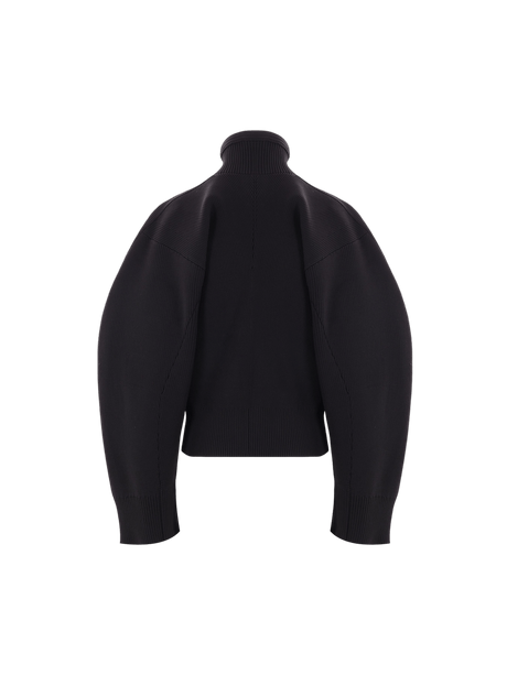 Knit Full-zip Cardigan-SACAI-JOHN JULIA