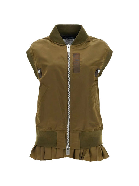 Layered Nylon Vest For Outdoor