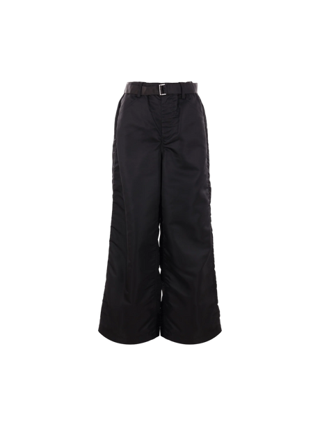 Loose-fit Twill Trousers-SACAI-JOHN JULIA