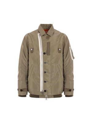 Nylon Twill Bomber Jacket-SACAI-JOHN JULIA