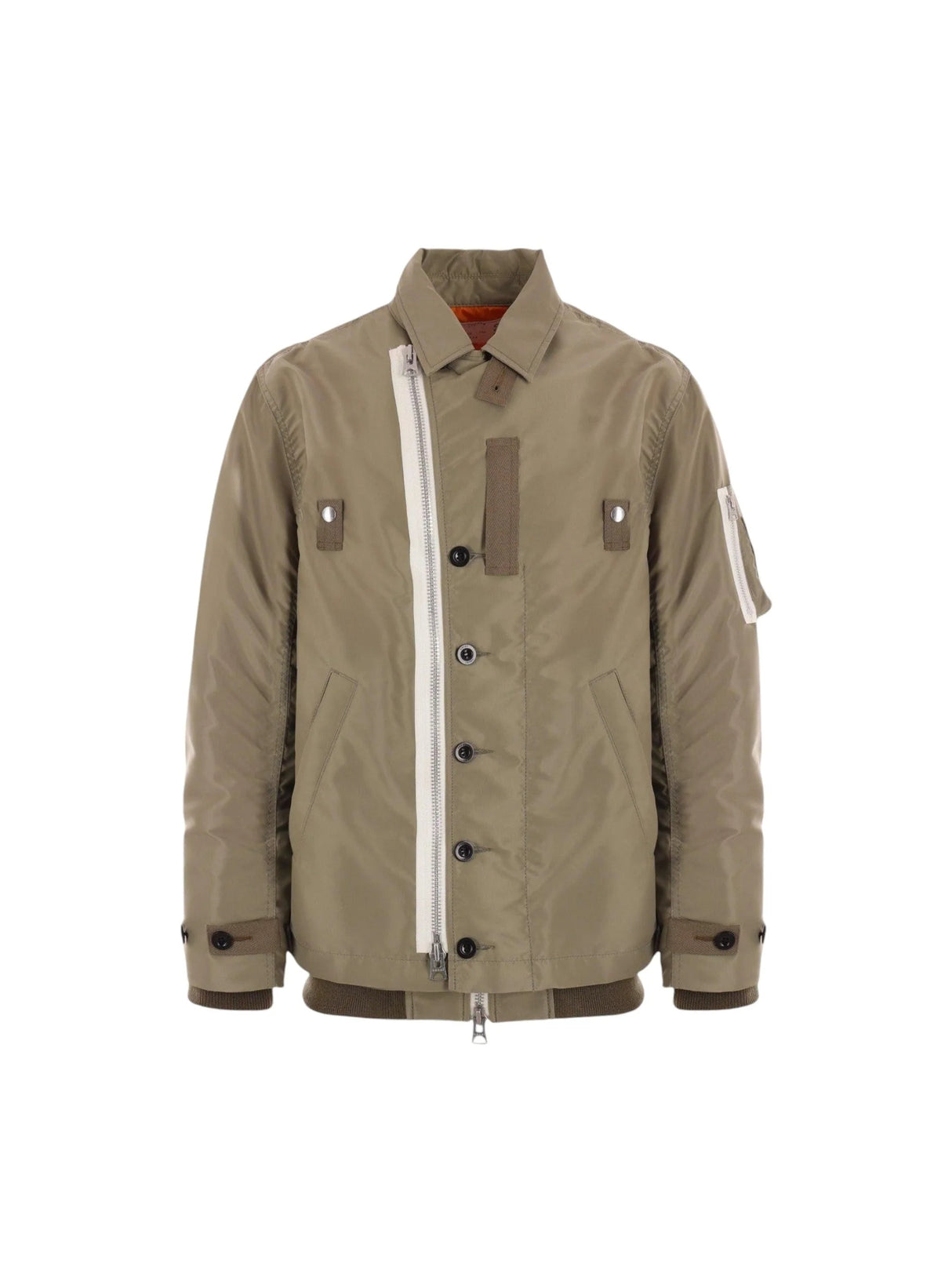 Nylon Twill Bomber Jacket-SACAI-JOHN JULIA