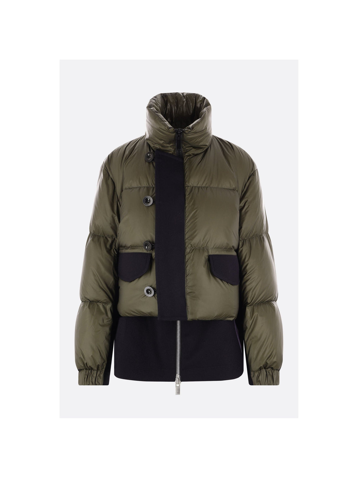 Nylon Wool Down Jacket-SACAI-JOHN JULIA