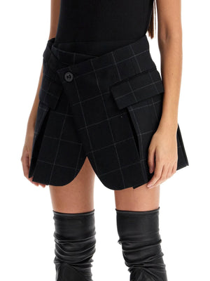 Plaid Wool Skort With Check