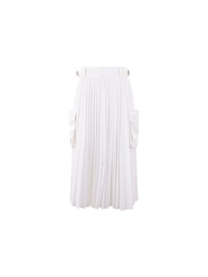 Pleated Poplin Skirt-SACAI-JOHN JULIA