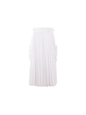 Pleated Poplin Skirt-SACAI-JOHN JULIA