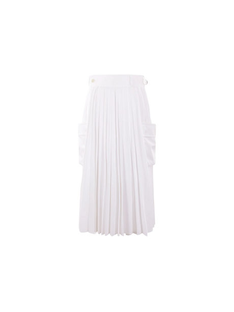 Pleated Poplin Skirt-SACAI-JOHN JULIA