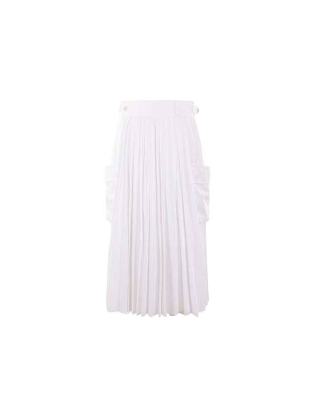 Pleated Poplin Skirt-SACAI-JOHN JULIA