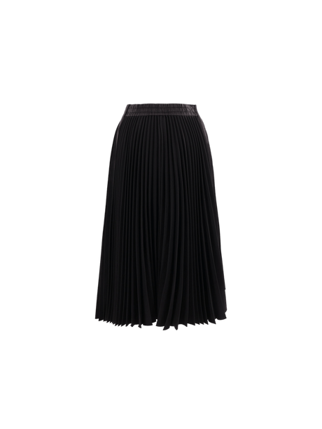 Pleated Technical Jersey Skirt-SACAI-JOHN JULIA