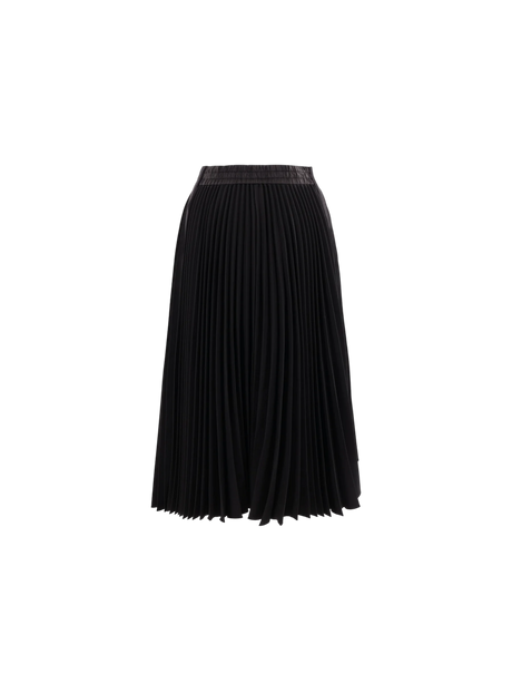 Pleated Technical Jersey Skirt-SACAI-JOHN JULIA