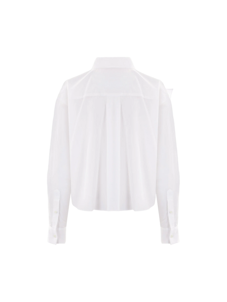 Poplin Cropped Shirt-SACAI-JOHN JULIA