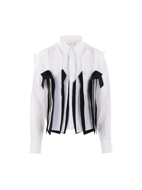 Poplin Cropped Shirt-SACAI-JOHN JULIA