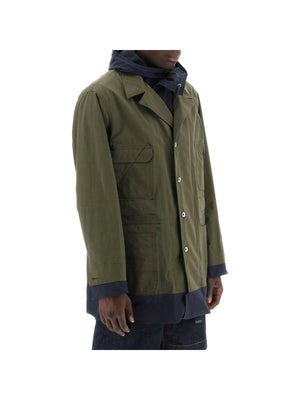 Reversible Cotton Blend Overcoat SACAI JOHN JULIA.