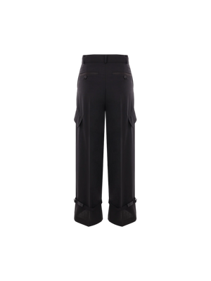 Wool Blend Cargo Trousers-SACAI-JOHN JULIA