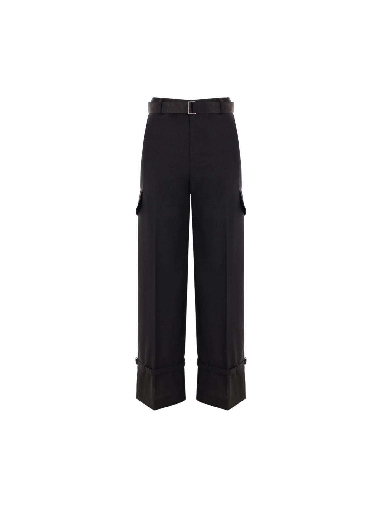 Wool Blend Cargo Trousers-SACAI-JOHN JULIA