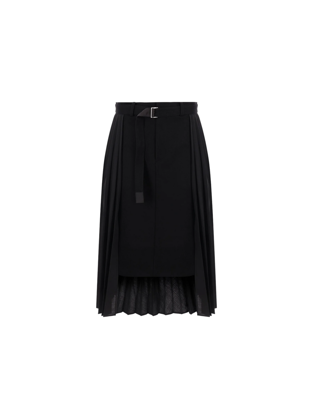 Wool Blend Destructured Skirt-SACAI-JOHN JULIA