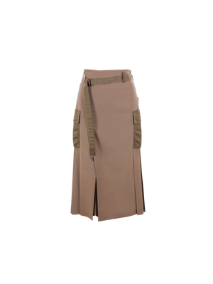 Wool Blend Wrap Skirt-SACAI-JOHN JULIA