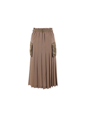 Wool Blend Wrap Skirt-SACAI-JOHN JULIA