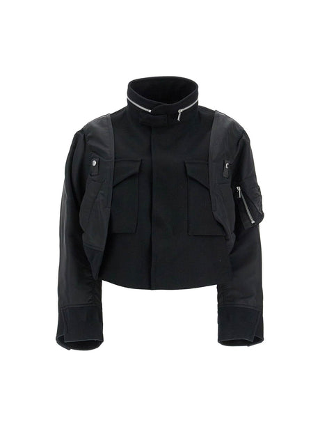 Boxy Wool And Nylon Jacket