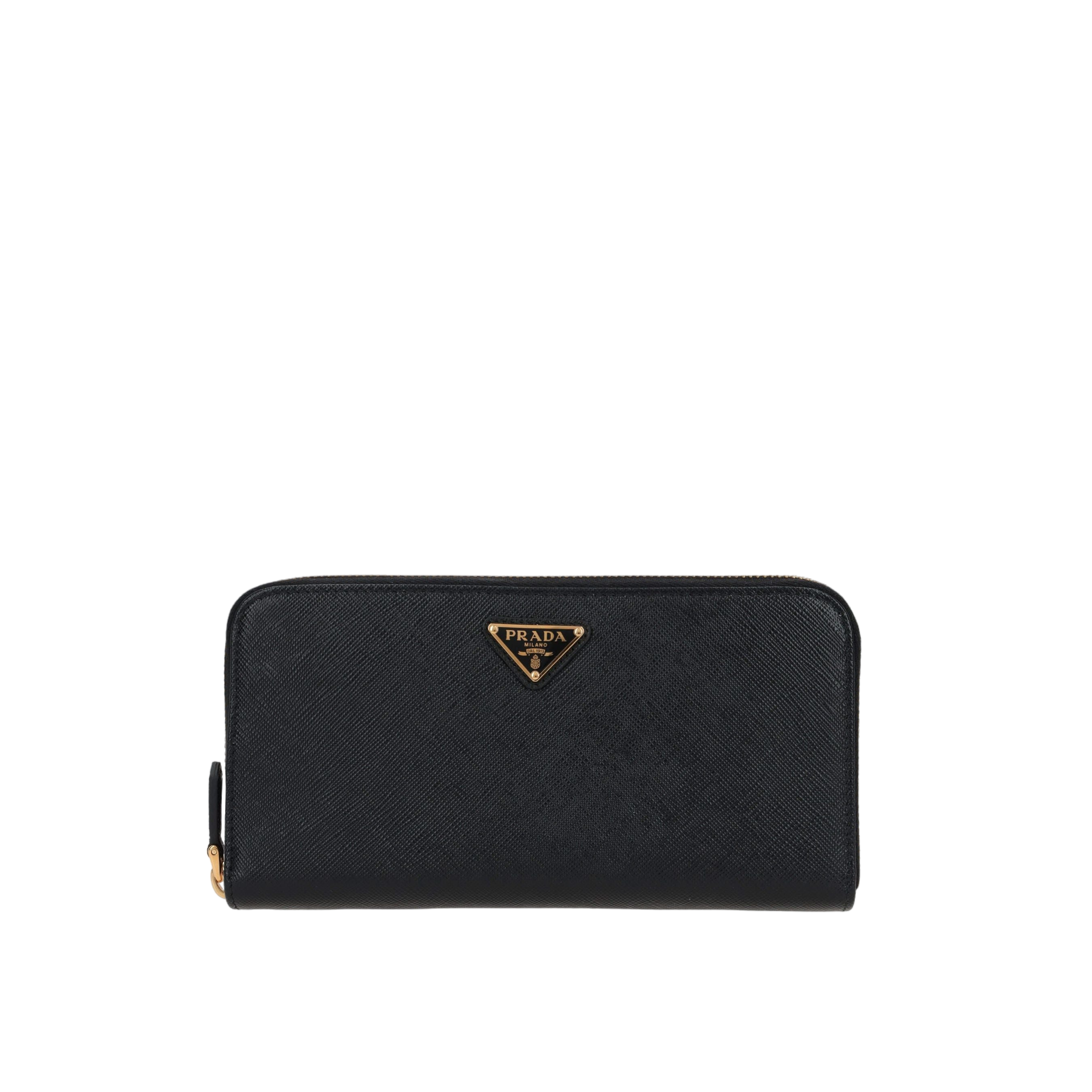 Saffiano Leather Zip-Around Wallet-PRADA-JOHN JULIA