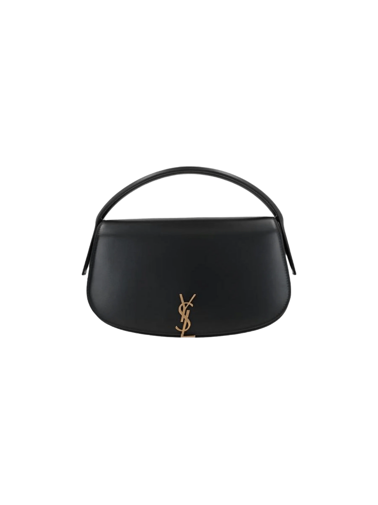 Box Leather Half-Moon Voltaire Handbag-SAINT LAURENT-JOHN JULIA