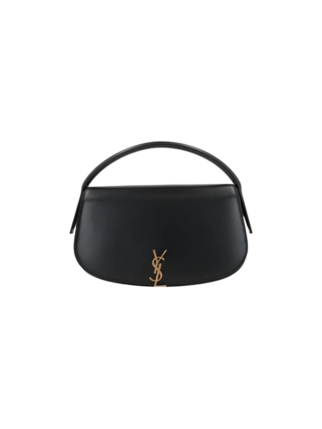 Box Leather Half-Moon Voltaire Handbag-SAINT LAURENT-JOHN JULIA