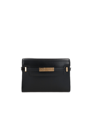 Box Leather Manhattan Small Shoulder Bag-SAINT LAURENT-JOHN JULIA