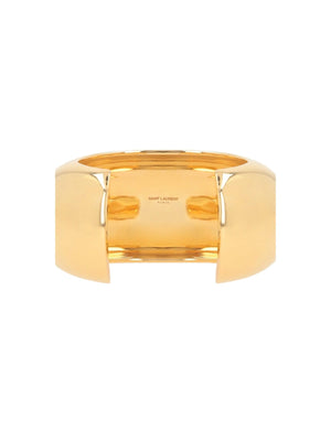 Brass Chunky Cuff-SAINT LAURENT-JOHN JULIA