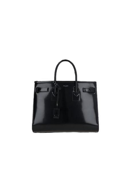 Brushed Leather Sac De Jour Small Handbag-SAINT LAURENT-JOHN JULIA