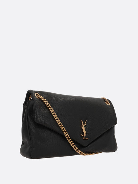 Calypso Large Grainy Leather Shoulder Bag-SAINT LAURENT-JOHN JULIA