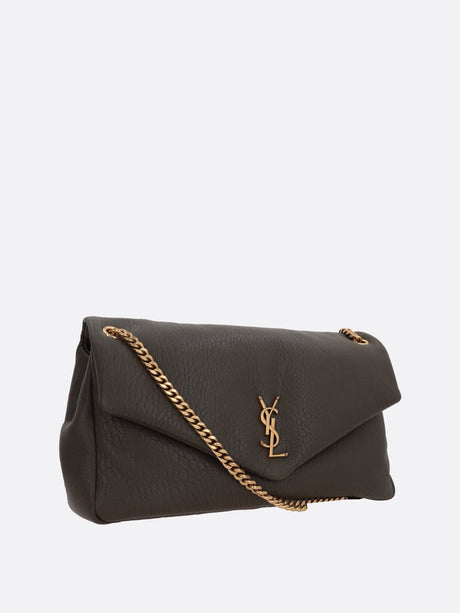 Calypso Large Grainy Leather Shoulder Bag-SAINT LAURENT-JOHN JULIA