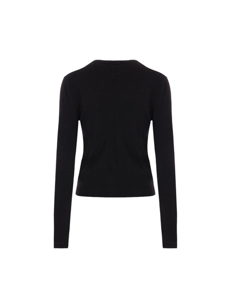 SAINT LAURENT-Cashmere Sweater Openwork Details-JOHN JULIA