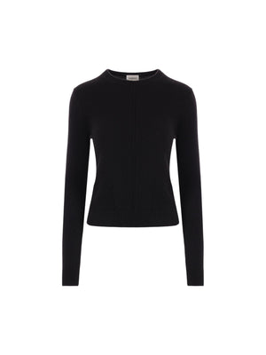 SAINT LAURENT-Cashmere Sweater Openwork Details-JOHN JULIA