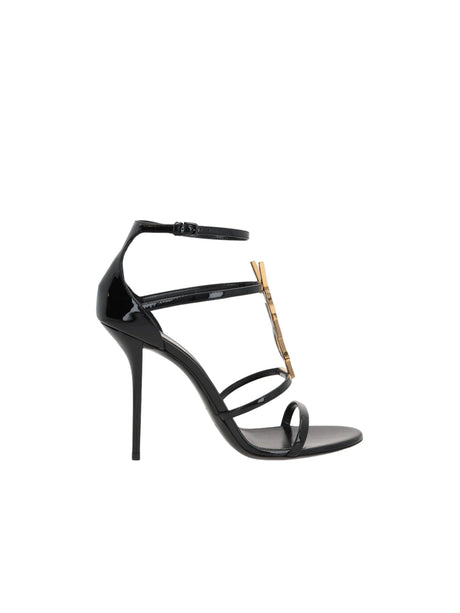 Cassandra Patent Leather Sandals-SAINT LAURENT-JOHN JULIA