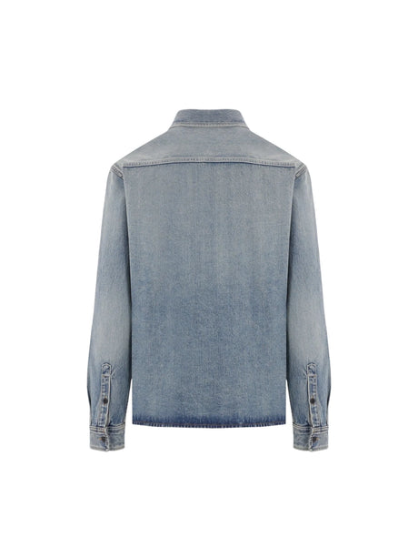 Cassandre Denim Shirt-SAINT LAURENT-JOHN JULIA