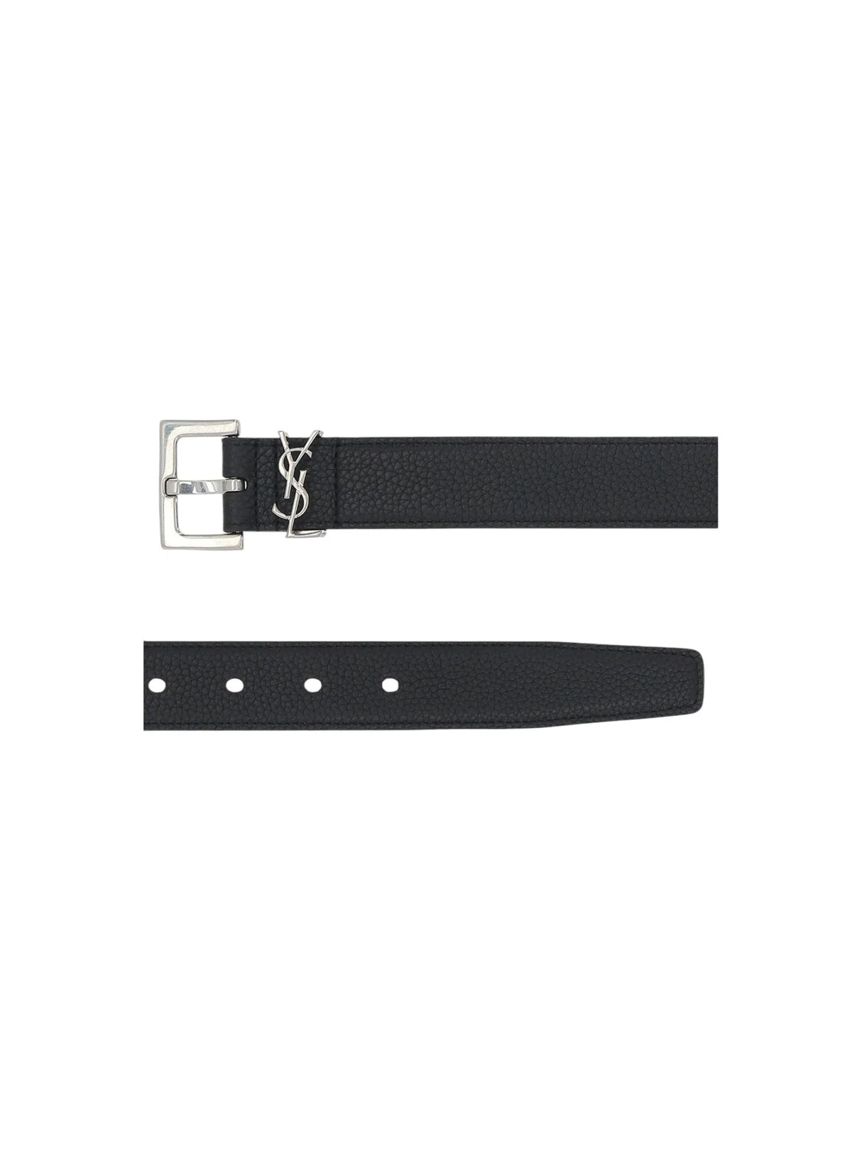 Cassandre Grainy Leather Belt-SAINT LAURENT-JOHN JULIA