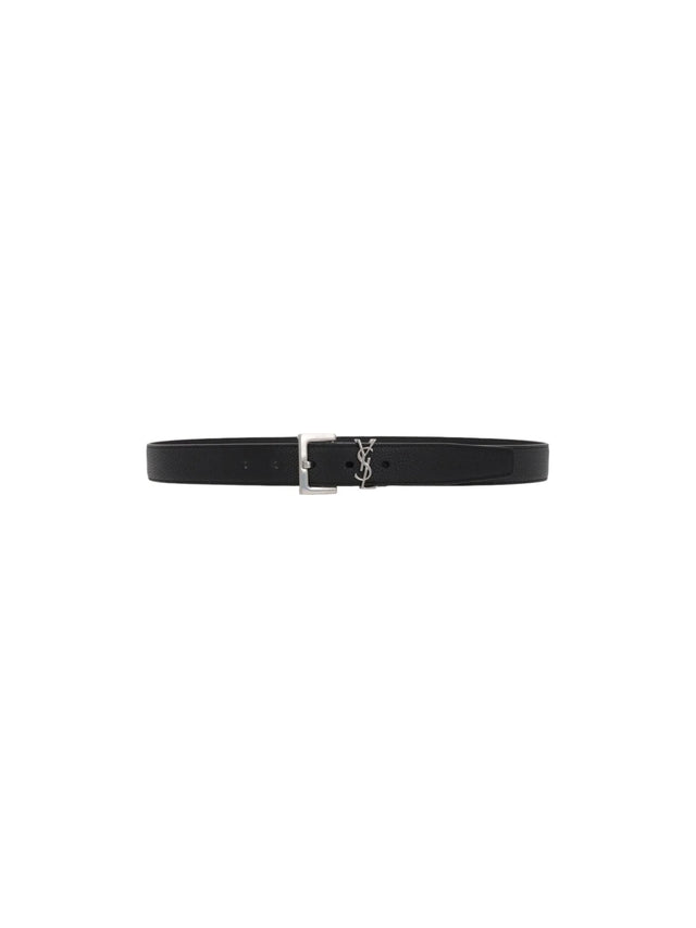 Cassandre Grainy Leather Belt-SAINT LAURENT-JOHN JULIA