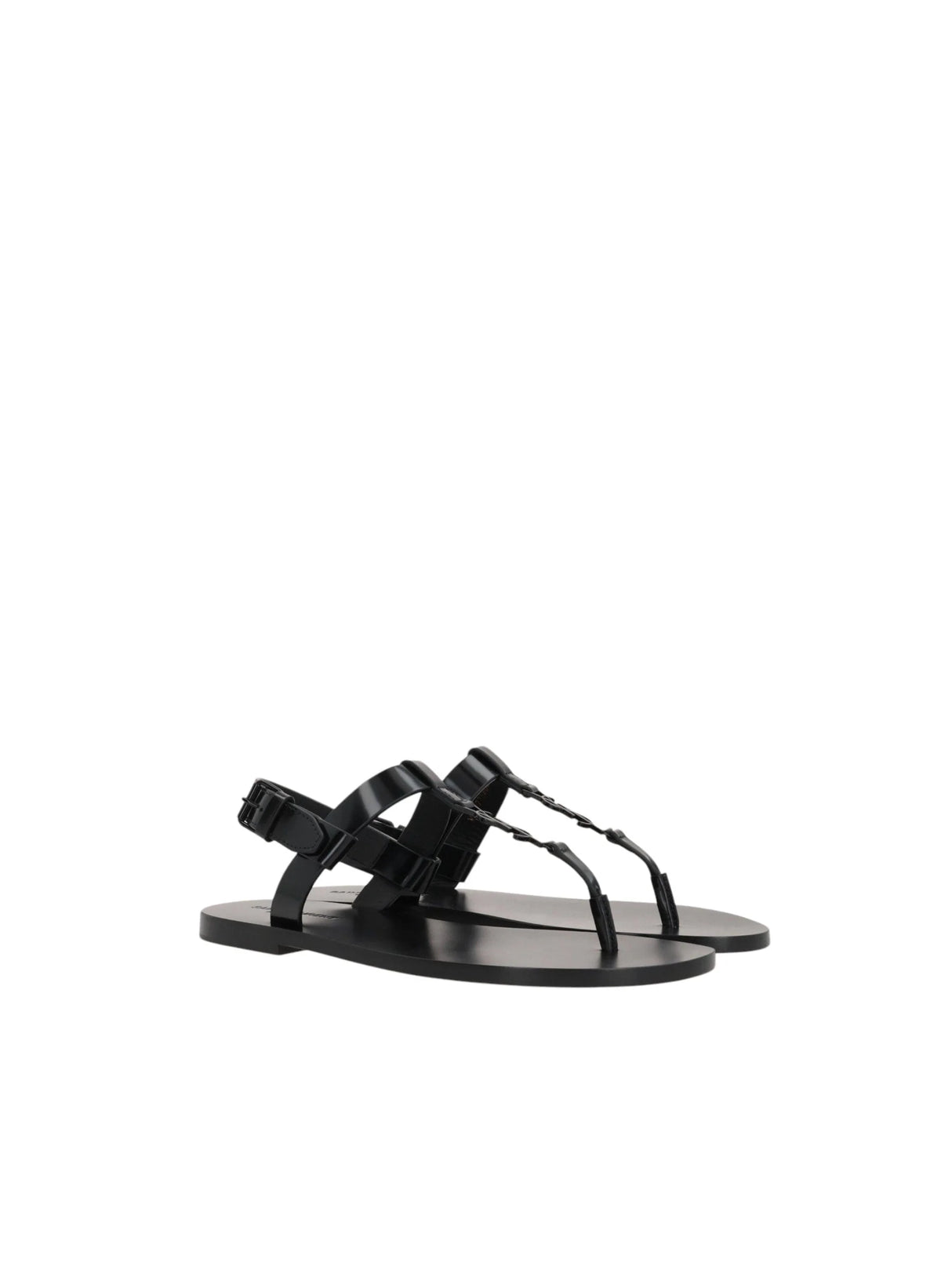 Cassandre Leather Thong Sandals-SAINT LAURENT-JOHN JULIA