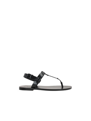 Cassandre Leather Thong Sandals-SAINT LAURENT-JOHN JULIA