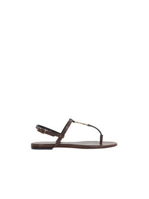 Cassandre Lizard-Embossed Leather Thong Sandals-SAINT LAURENT-JOHN JULIA